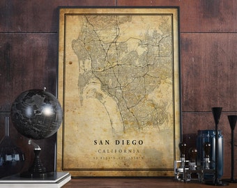 San diego map | Etsy San diego map | Etsy