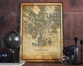 Calgary city map | Etsy Calgary city map | Etsy