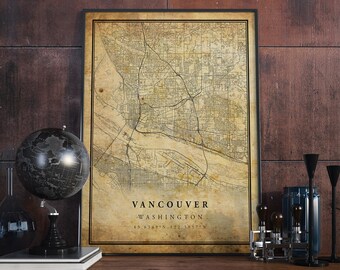 Old map of vancouver | Etsy Old map of vancouver | Etsy