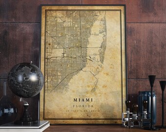 Miami antique map | Etsy Miami antique map | Etsy
