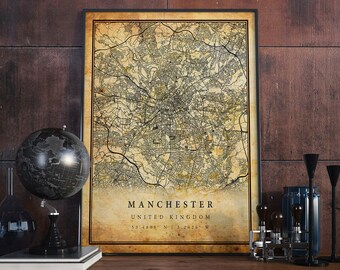 Manchester map | Etsy Manchester map | Etsy