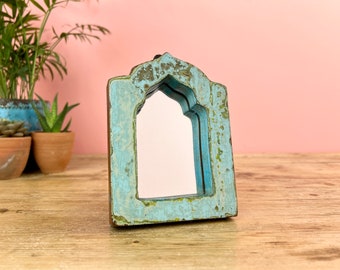 Vintage Indian Mini Arched Wall Mirror