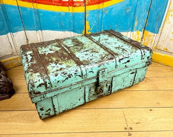 Vintage Indian Iron Storage Trunk