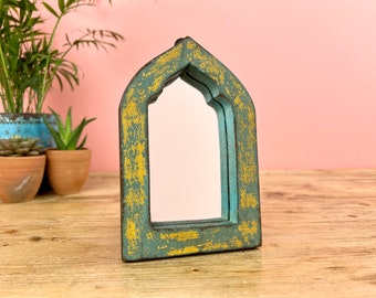 Vintage Indian Mini Arched Wall Mirror