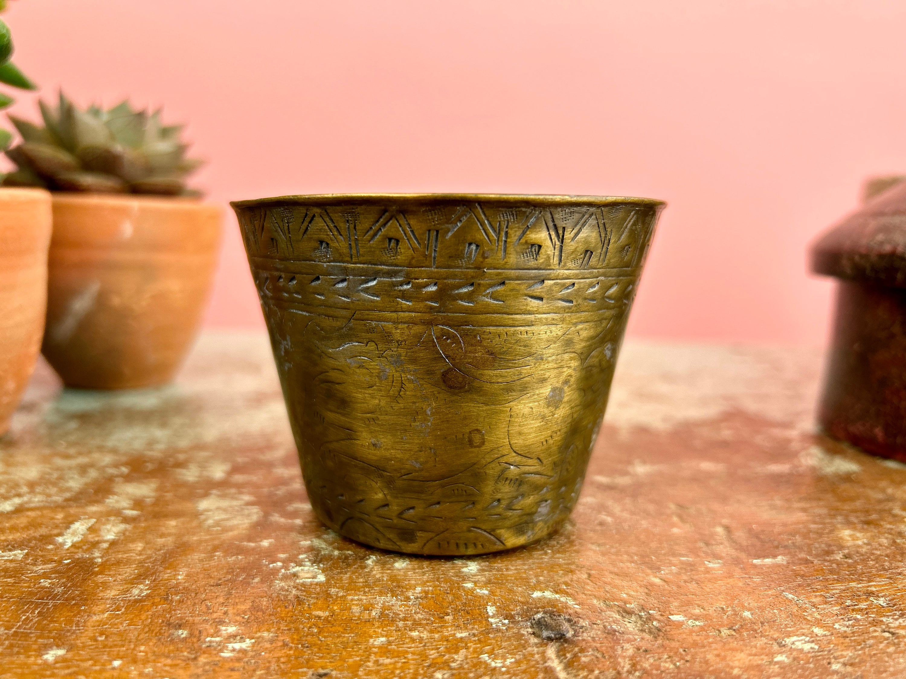 BRASS Little CUP From INDIA D10/2171 