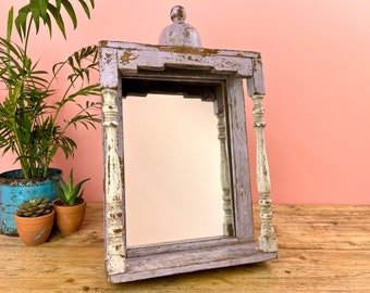 Vintage Indian Mirror Shrine