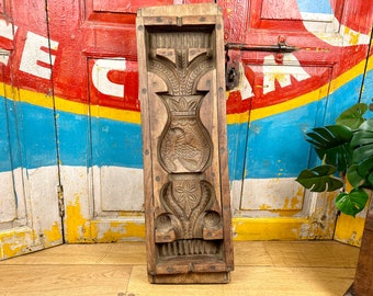 Vintage Indian Decorative Teak Wooden Mould