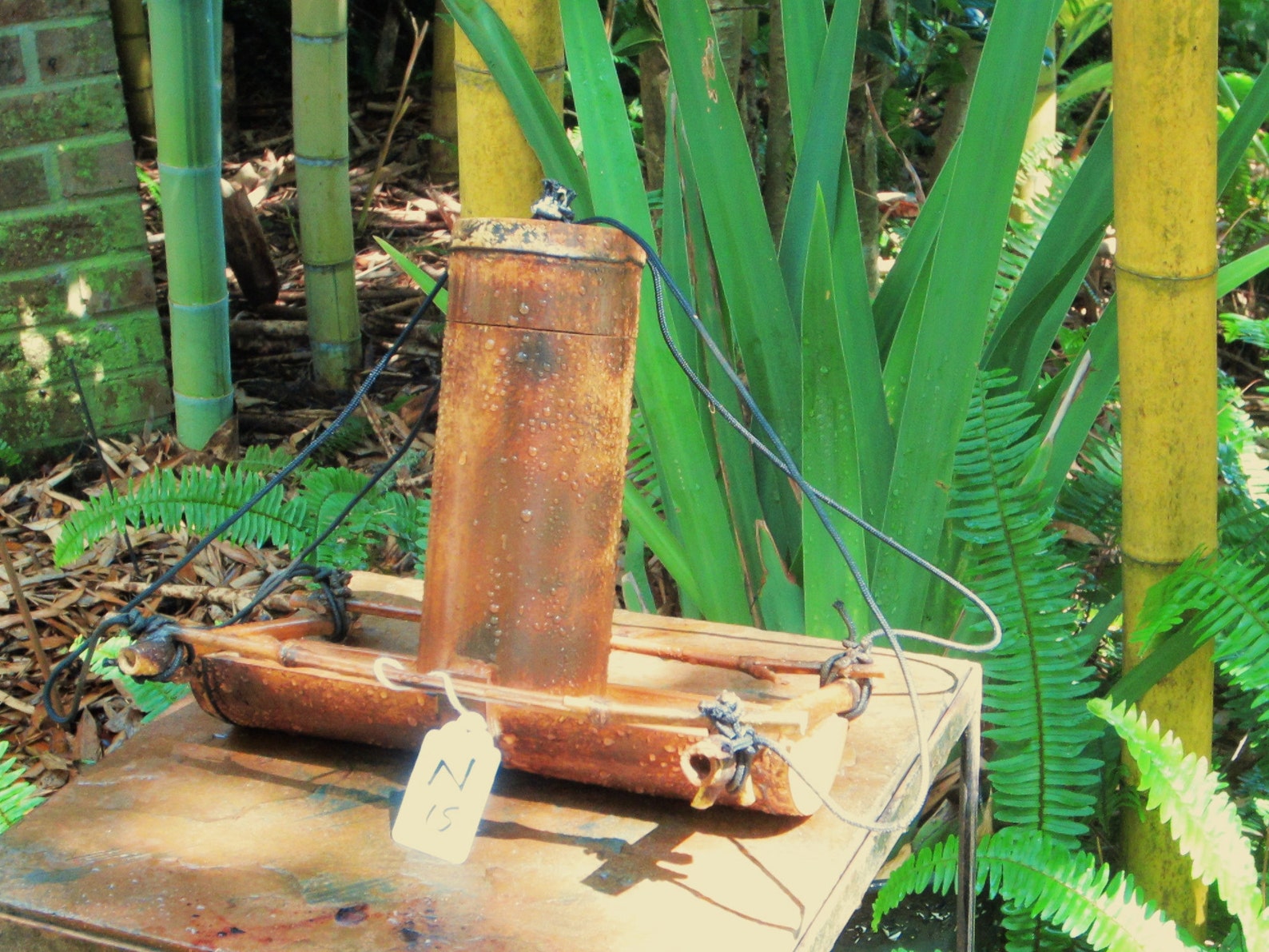 Bamboo Bird Feeder/hanging/heat Treated Etsy