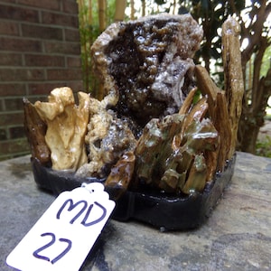 Aquascape: Limestone Cavernous Cave Rock, Driftwood Arrangement / Aquarium / Terrarium / Sinking / Marine Grade Non-Toxic Coating