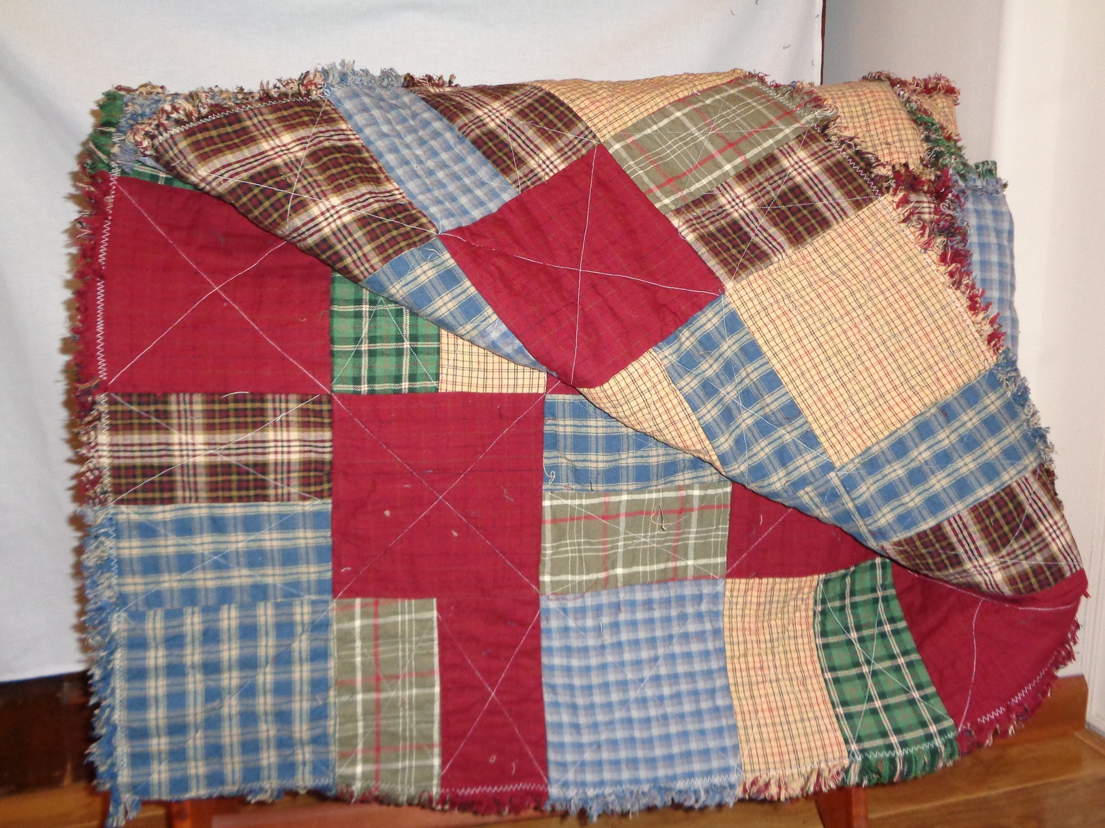 Rag Blanket Quilt Lap Blanket Childs Blanket Etsy