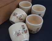 Japanese Antique Rare Satsuma Aida Sake Cup W BOX from JAPAN