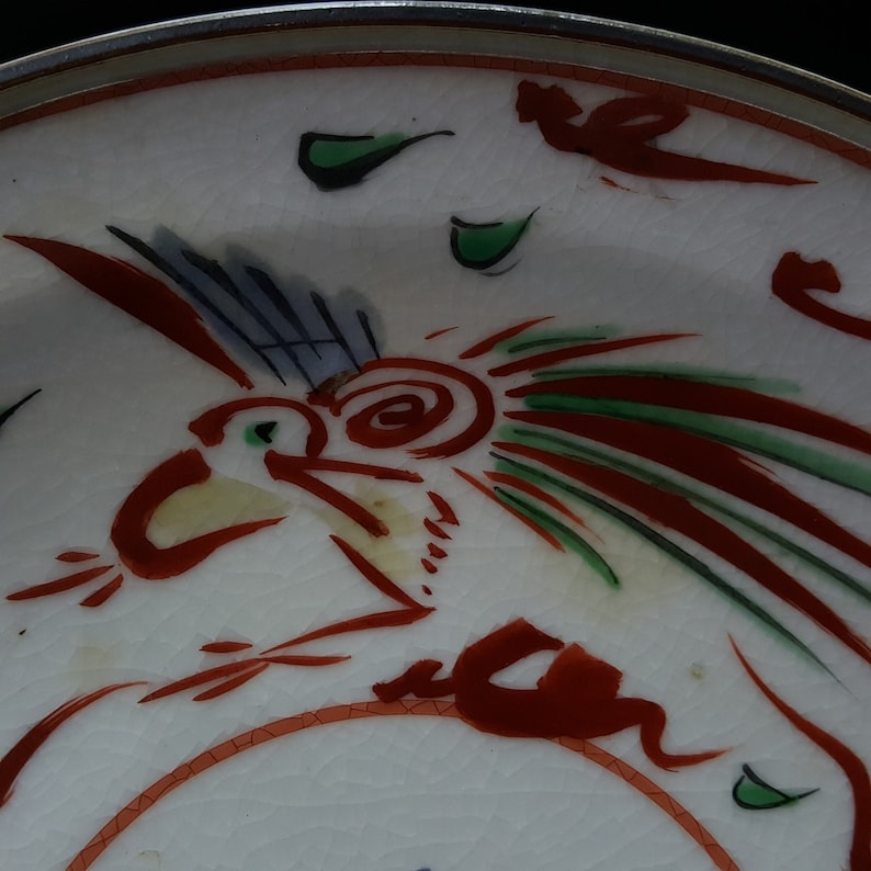 from JAPAN Kutani Matsukuni Gosu Akae Tableware Plate 6pcs