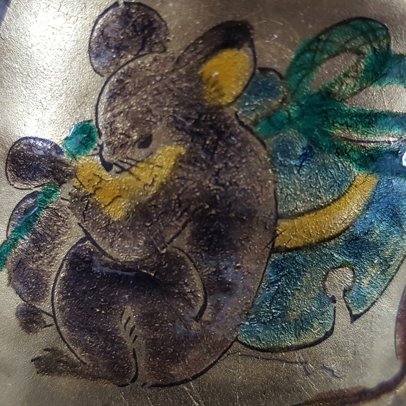 Kutani Hakuho Mouse Tea Cup WBOX