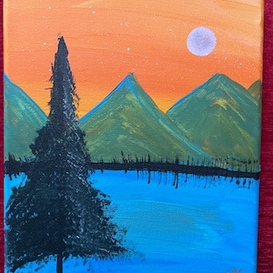 Sunset mountain landscape