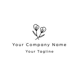 Premade logo, Logo design, Pre made logo design, Branding design, Flower logo, Floral logo, Feminine Logo, Business stationery, Minimal Logo
