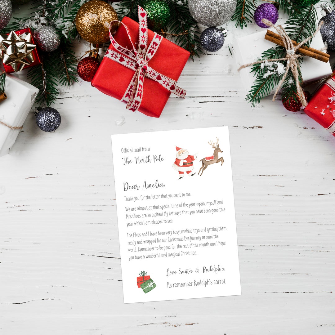 Personalised Letter From Santa, Letter From the North Pole, Santa Claus ...