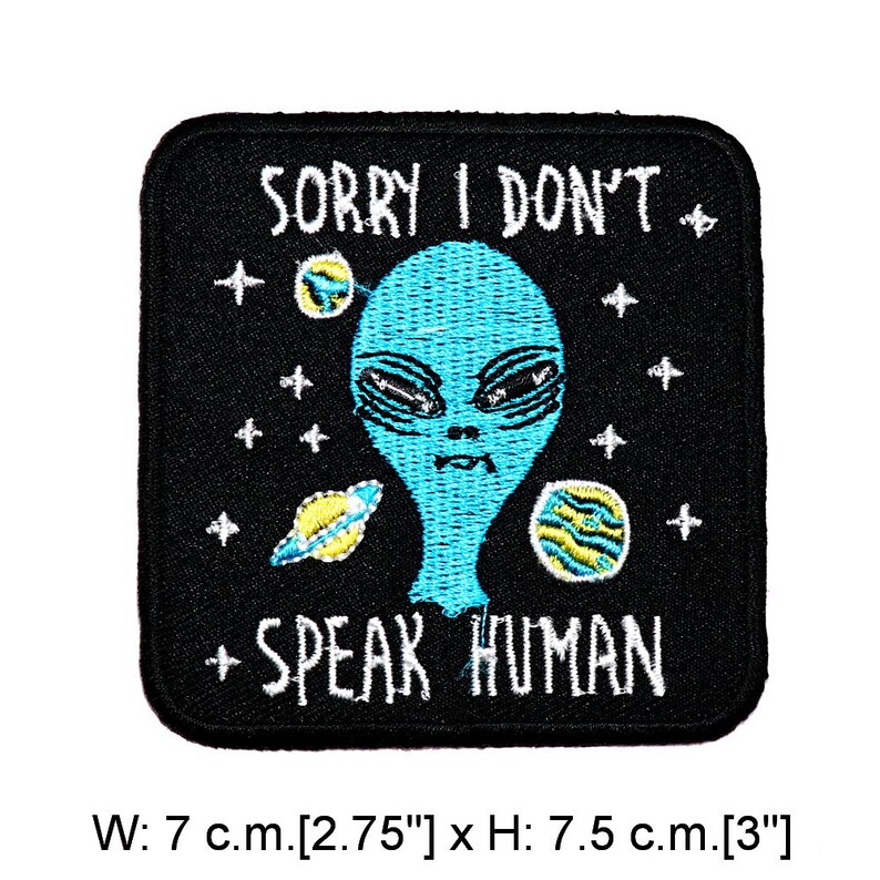 Lustige Alien UFO Witz Cartoon Patch Zeichen Symbol Kinder Etsy