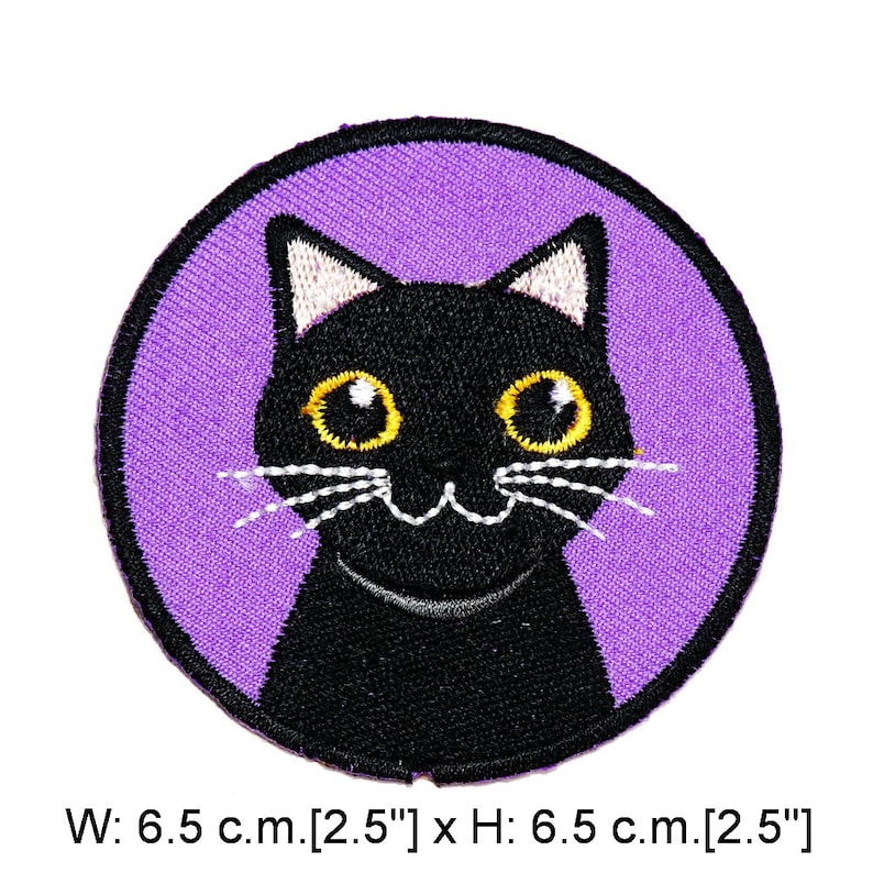 Cat Patch Kitten Cute Funny Face Animal Pet Cartoon Emblem Etsy