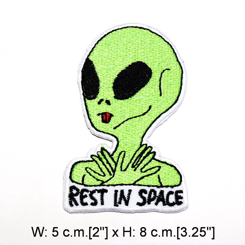 Lustige Alien UFO Witz Cartoon Patch Zeichen Symbol Kinder Etsy