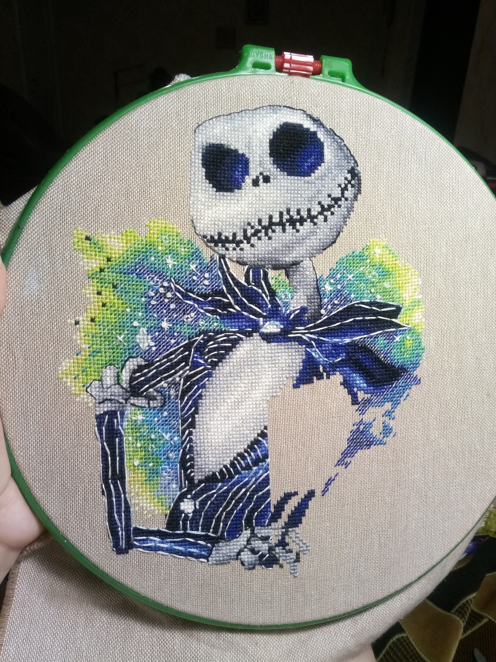 Jack Skellington Cross Stitch Pattern DMC Needlepoint Pattern Etsy