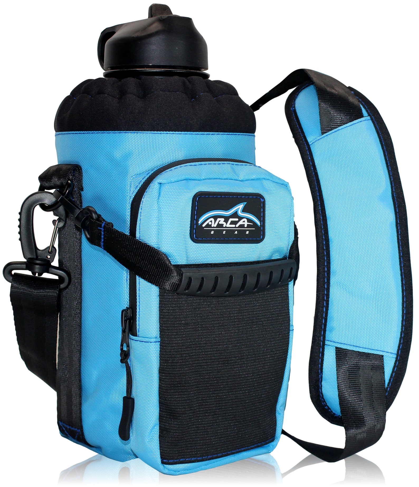 64 Oz Water Bottle Carrier With Shoulder Strap & Built in Etsy