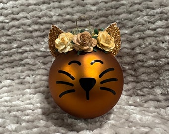 Mini Orange Katzen Ornament