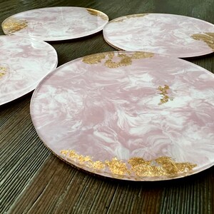 Pink Acrylic Coaster Set