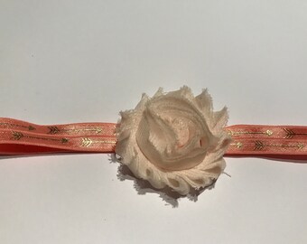 Peach and arrow headband