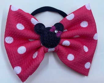 Minnie polka dot Headband/Hair tie