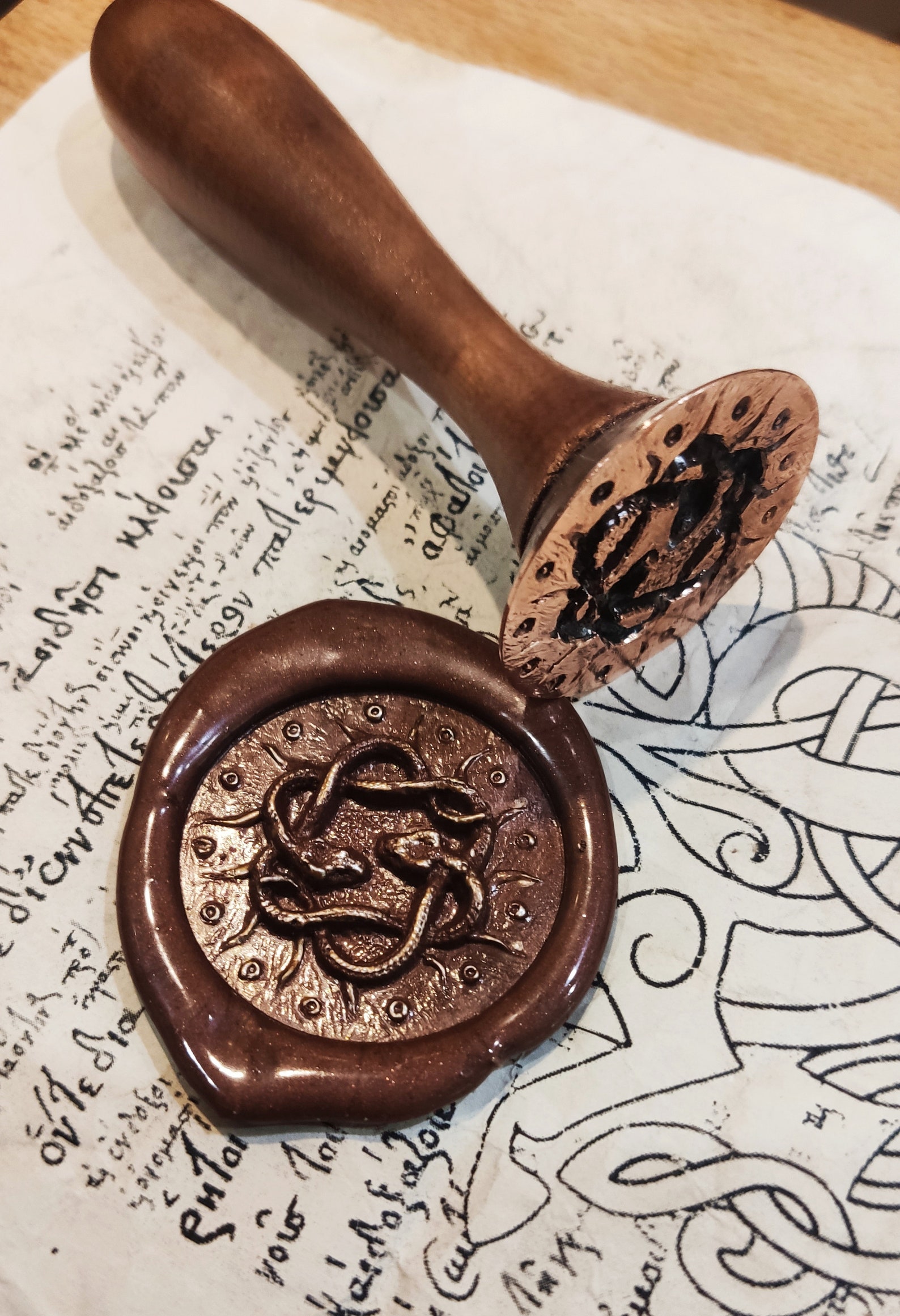 Wax Seal Stamp snakes Etsy