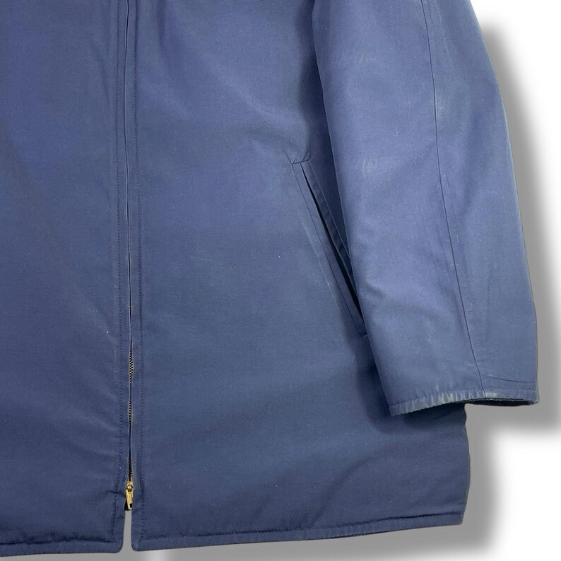 Chaqueta reversible de lana Pendleton Vintage de los años 50, cuadros azul marino, fabricada en EE. UU., talla grande/XL imagen 5