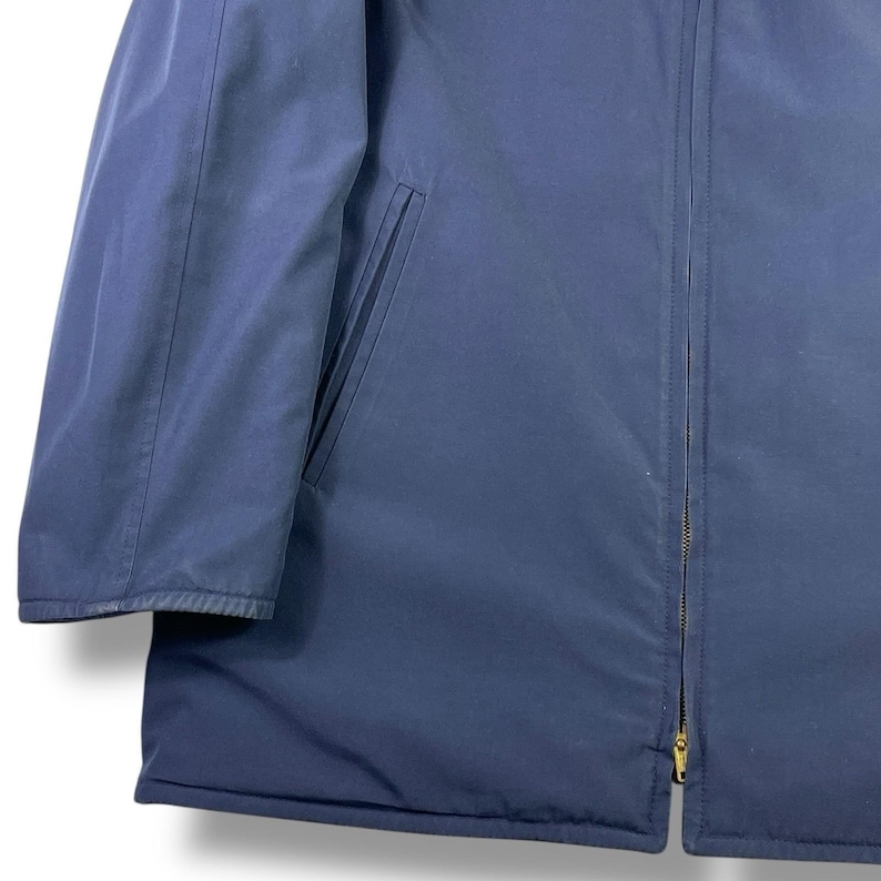 Chaqueta reversible de lana Pendleton Vintage de los años 50, cuadros azul marino, fabricada en EE. UU., talla grande/XL imagen 6