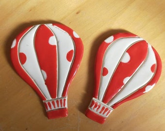 Mongolfiera in ceramica - calamita