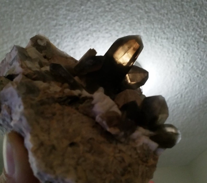Park county Colorado Smoky quartz with Cleavelandite on Microcline from Lakeview lode