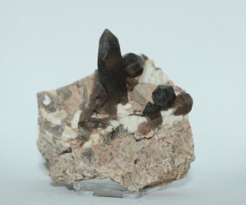 Park county Colorado Smoky quartz with Cleavelandite on Microcline from Lakeview lode