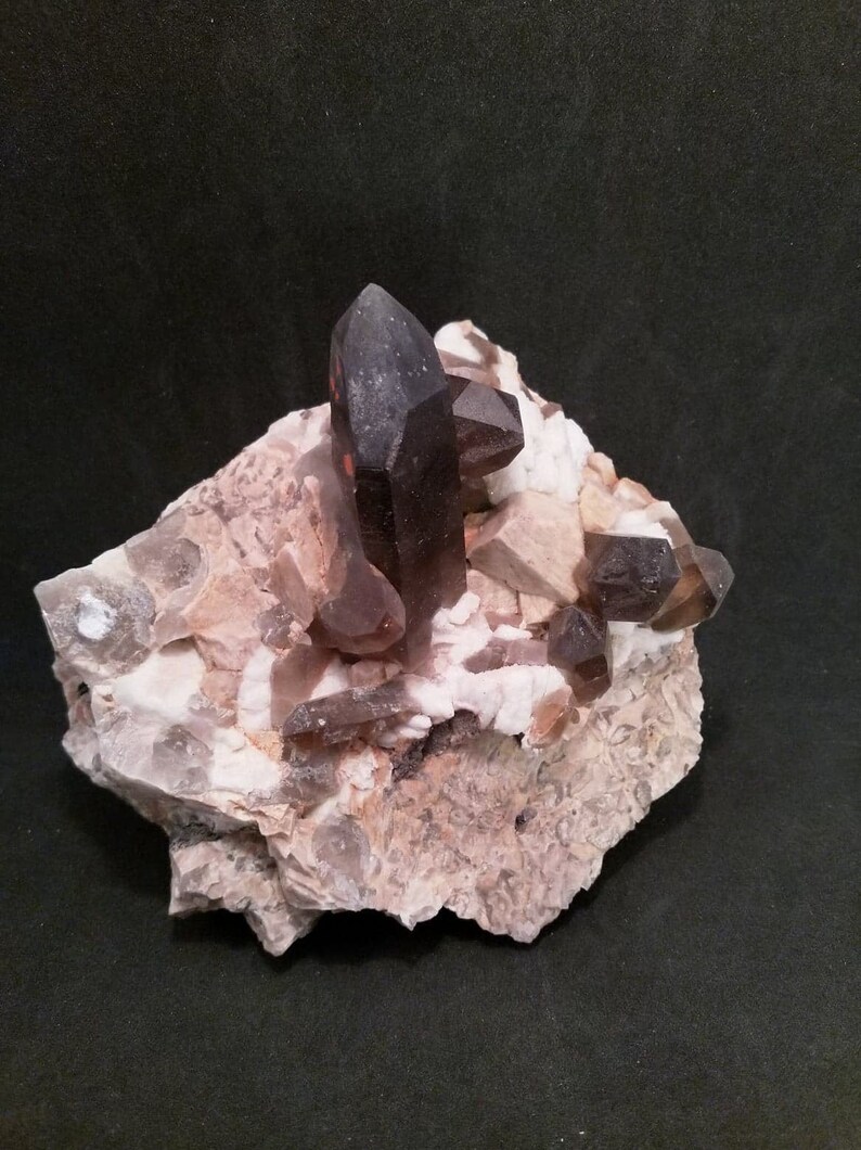 Park county Colorado Smoky quartz with Cleavelandite on Microcline from Lakeview lode