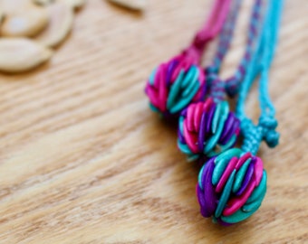 eco ethical fashion Melon Seed Multi Coloured Adjustable Necklace choker ethical sustainable jewellery botanical gift for her him