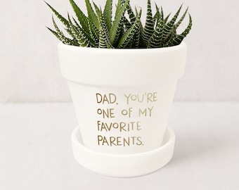 Funny Dad Gift: Succulent Planter with Saucer