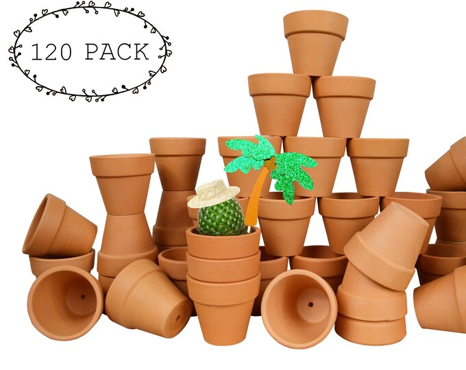 120pack 2.1 Mini Terra Cotta Clay Pots Great for Etsy
