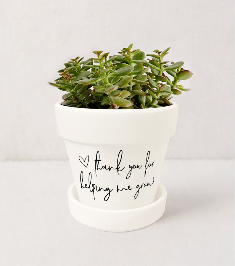 Thank You for Helping Me Grow Plant Pot Thank You Gift Etsy Thank You for Helping Me Grow Plant Pot Thank You Gift Etsy