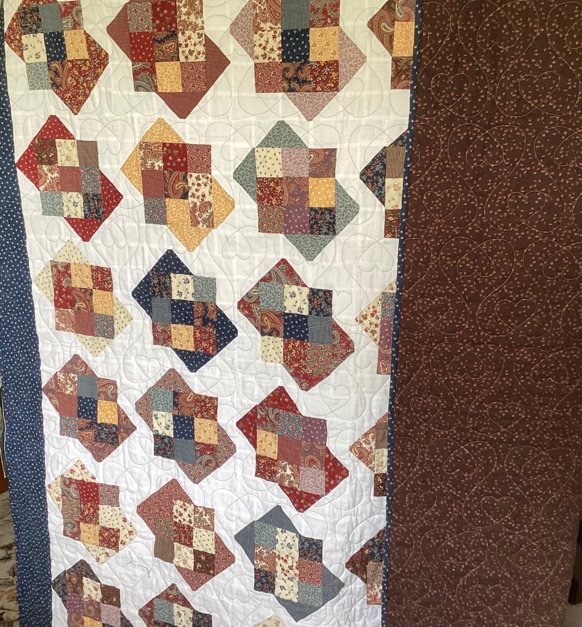 Tilted Nine Patch Quilt Etsy