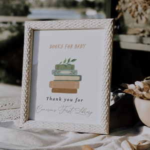 Volledig bewerkbare verhalenboek baby shower tafelborden, eerste bibliotheekbord, snacks barbord, voeg je eigen tekst, kaarten en geschenken #Y237 toe