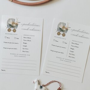 Carte de prédiction et de conseils pour bébé, bébé il fait froid, jeu modifiable pour baby shower petit garçon flocon de neige, jeu imprimable pour baby shower # W222