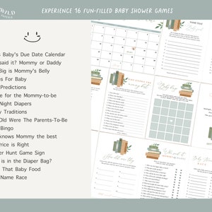 Storybook Boy Baby Shower Bundle, Book Lover Baby Shower Invite, Games and Decor Set, Fully Editable Templates For Book Themed Shower#Y237 image 2
