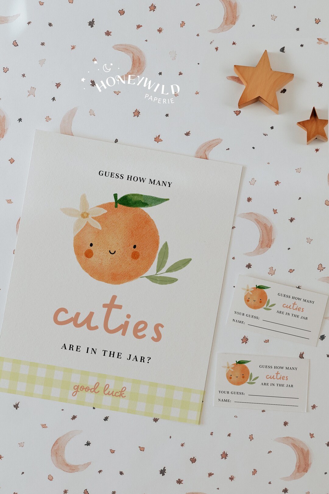 Guess How Many Cuties in the Jar Little Cutie Baby Shower Game Etsy