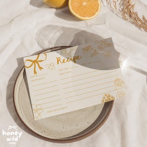 Honey Bee Bridal Shower Recipe Card Template - Double Sided Printable 4x6 Recipe Card - She Found Her Honey Shower Activity Card#YH2