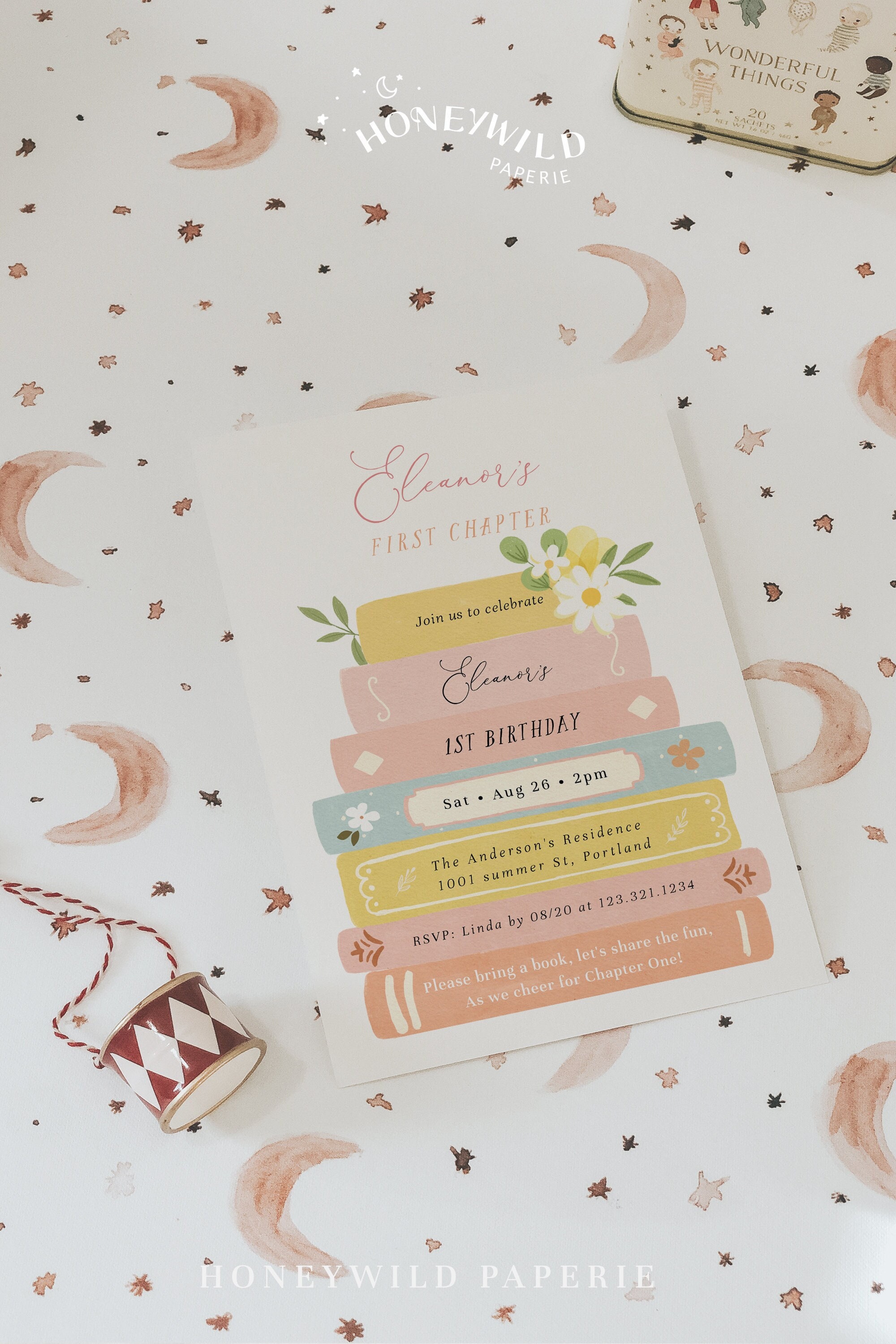 Invitación de primer cumpleaños de cuento de hadas, invitación editable para  fiesta temática de libros, invitación para leer libros, biblioteca,  invitación de cumpleaños para niña n.° Y236 - Etsy México, image size:2000x2999