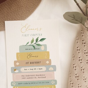 Storybook Birthday Invitation | First Chapter Birthday | Editable Book ...