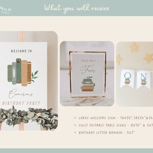 First Chapter Birthday Party Bundle With Customizable Invitations ...