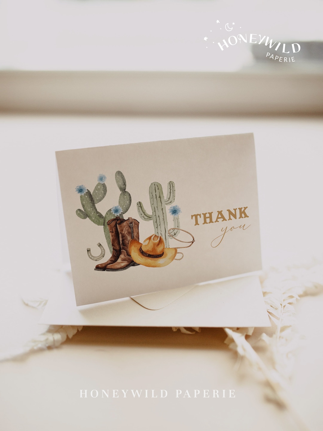 Editable 'first Rodeo' Thank You Card Template - Cowboy Baby Shower ...